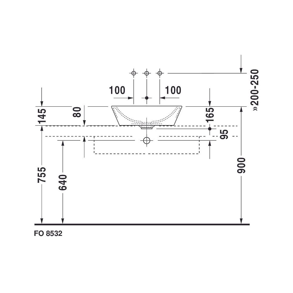 Duravit Starck 1 Aufsatzbecken 530mm, Weiß Hochglanz, WonderGliss, rund, ohne HLB... DURAVIT-04475300001 4021534217401 (Abb. 16)