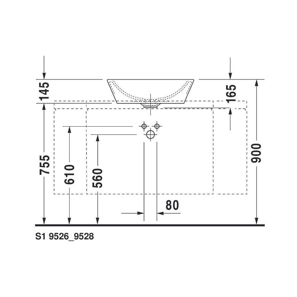 Duravit Starck 1 Aufsatzbecken 530mm, Weiß Hochglanz, WonderGliss, rund, ohne HLB... DURAVIT-04475300001 4021534217401 (Abb. 17)