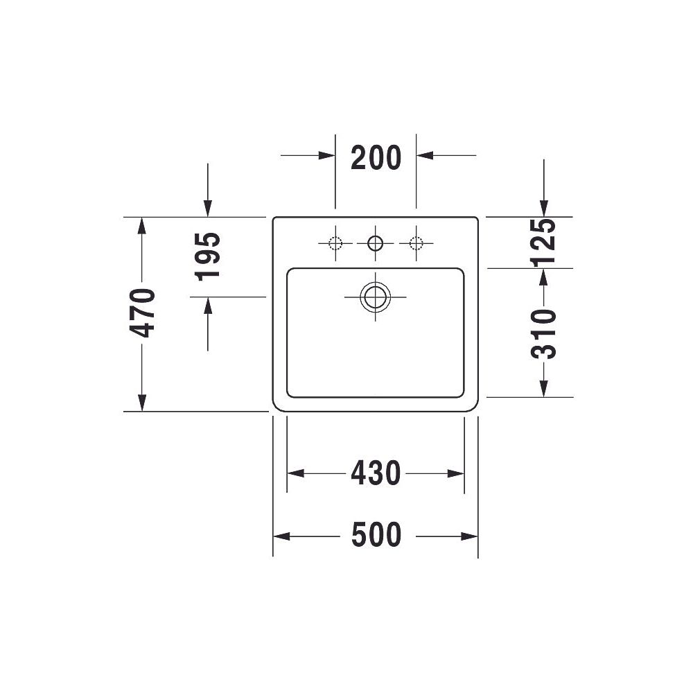 Duravit Vero Aufsatzbecken 500mm, Weiß Hochglanz, WonderGliss, Rechteckig, mit HL... DURAVIT-04525000001 4021534434174 (Abb. 10)