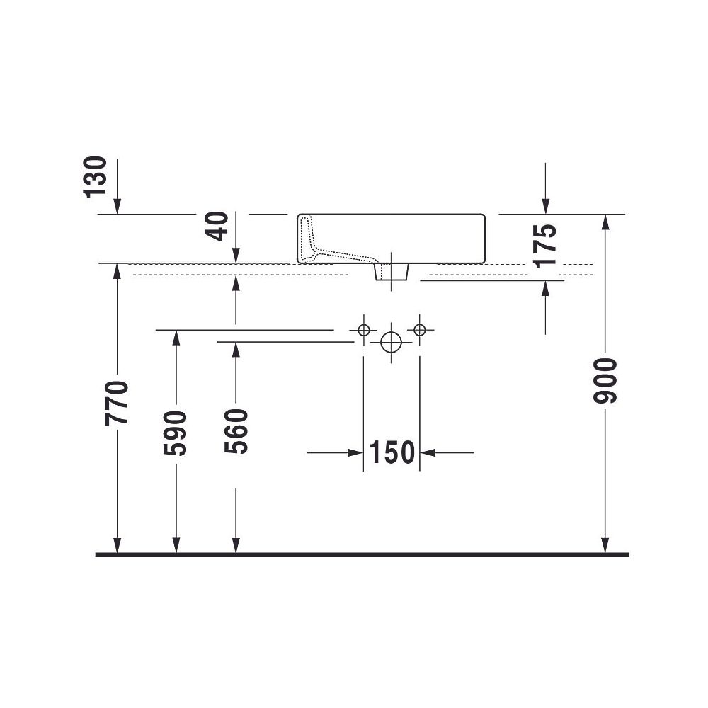 Duravit Vero Aufsatzbecken 500mm, Weiß Hochglanz, WonderGliss, Rechteckig, mit HL... DURAVIT-04525000001 4021534434174 (Abb. 11)