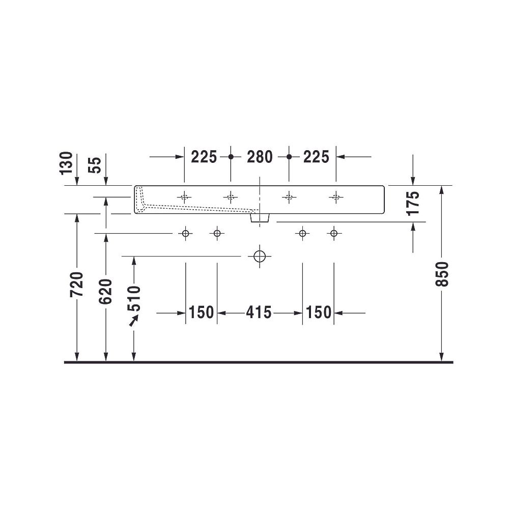 Duravit Vero Waschtisch 470x1200x175mm mit HLB Aufsatz, Weiß Hochglanz, Rechteckig... DURAVIT-0454120026 4021534582912 (Abb. 18)