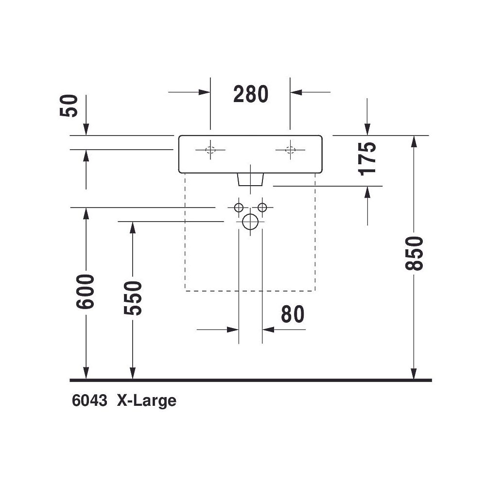 Duravit Vero Waschtisch 470x500x175mm wandhäng., Weiß Hochglanz, Rechteckig, 1 WP ... DURAVIT-0454500000 4021534269301 (Abb. 18)