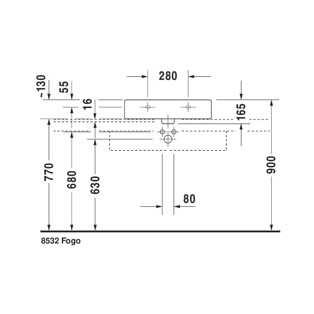 Duravit Vero Waschtisch 470x600x165mm mit HLB Aufsatz, Weiß Hochglanz, Rechteckig,... DURAVIT-0454600027 4021534285837 (Abb. 14)