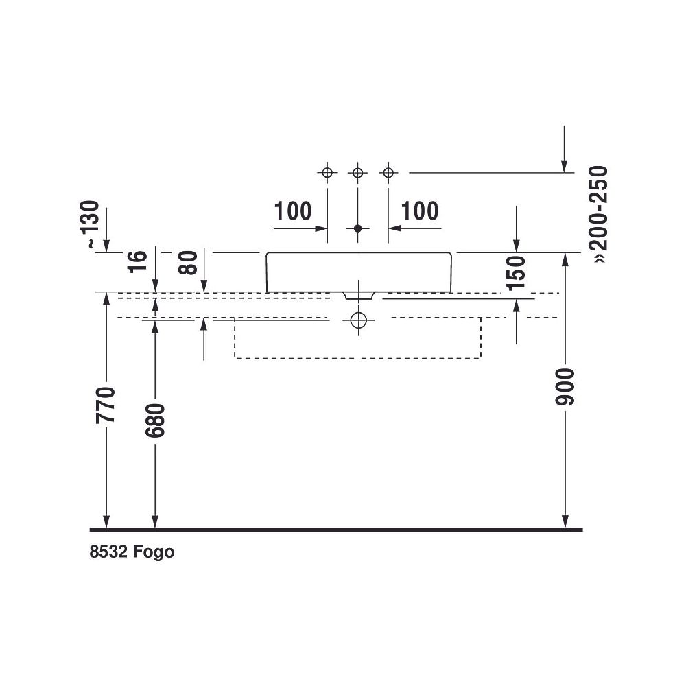 Duravit Vero Aufsatzbecken 600mm, Weiß Hochglanz, Rechteckig, ohne Überlauf und HL... DURAVIT-0455600000 4021534217272 (Abb. 12)