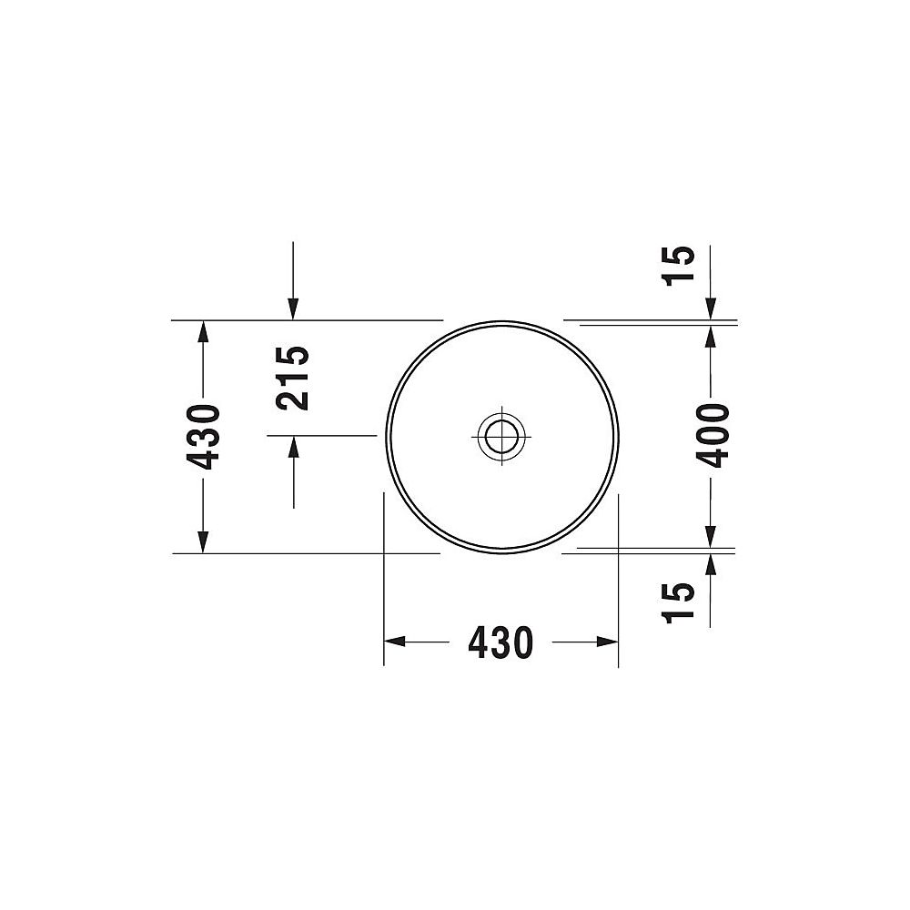 Duravit Architec Einbauwaschtisch 430x430x150mm, Weiß Hochglanz, ohne HLB/Überlauf,... DURAVIT-0463400000 4021534085925 (Abb. 4)