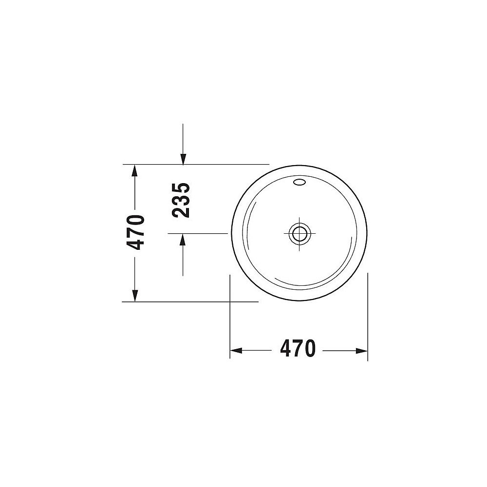 Duravit Architec Einbauwaschtisch 470x470x170mm, Weiß Hochglanz, ohne HLB, mit Über... DURAVIT-0468470000 4021534150418 (Abb. 4)