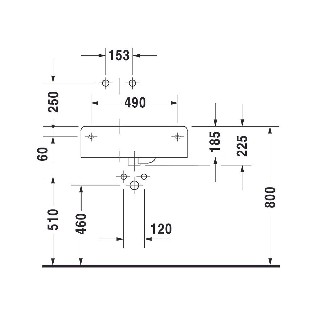 Duravit Design Classics Waschtisch 460x615x225mm wandhäng., L, Weiß Hochglanz, Rec... DURAVIT-0684600000 4021534096846 (Abb. 16)