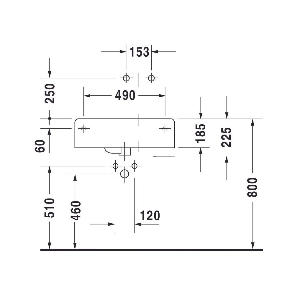 Duravit Design Classics Waschtisch 460x615x225mm wandhäng., R, Weiß Hochglanz, Rech... DURAVIT-0685600011 4021534217326 (Abb. 7)