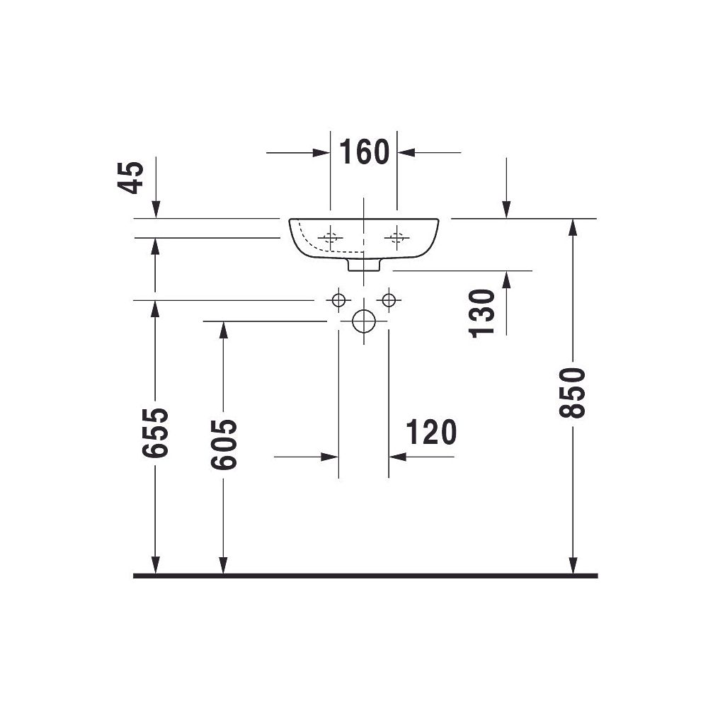 Duravit D-Code Handwaschbecken 270x360x130mm, Weiß Hochglanz, Rechteckig, 1 Waschpl... DURAVIT-0705360009 4021534687648 (Abb. 6)