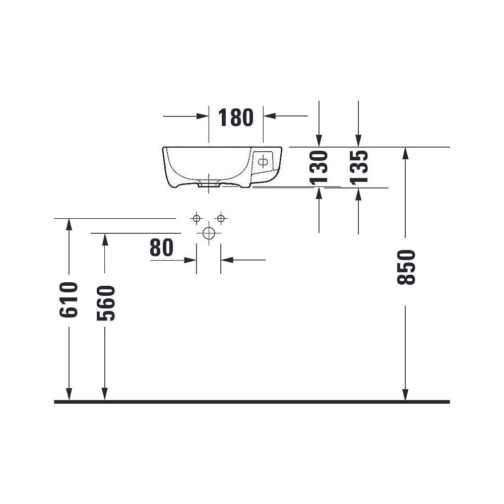 Duravit ME by Starck Handwaschbecken 220x400x135mm Weiß Hochglanz, WonderGliss, Re... DURAVIT-07174000001 4053424514918 (Abb. 7)
