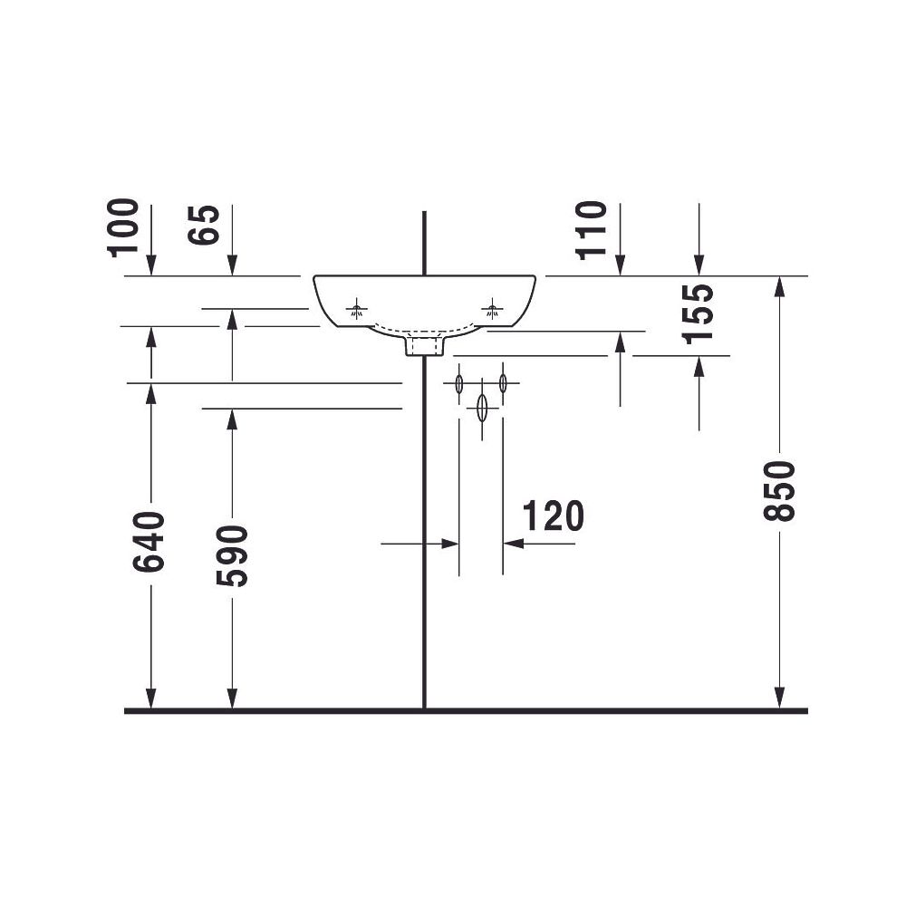 Duravit ME by Starck Eck-Handwaschbecken 380x435x155mm, Weiß SM, WonderGliss, Halb... DURAVIT-07224332001 4053424892535 (Abb. 7)