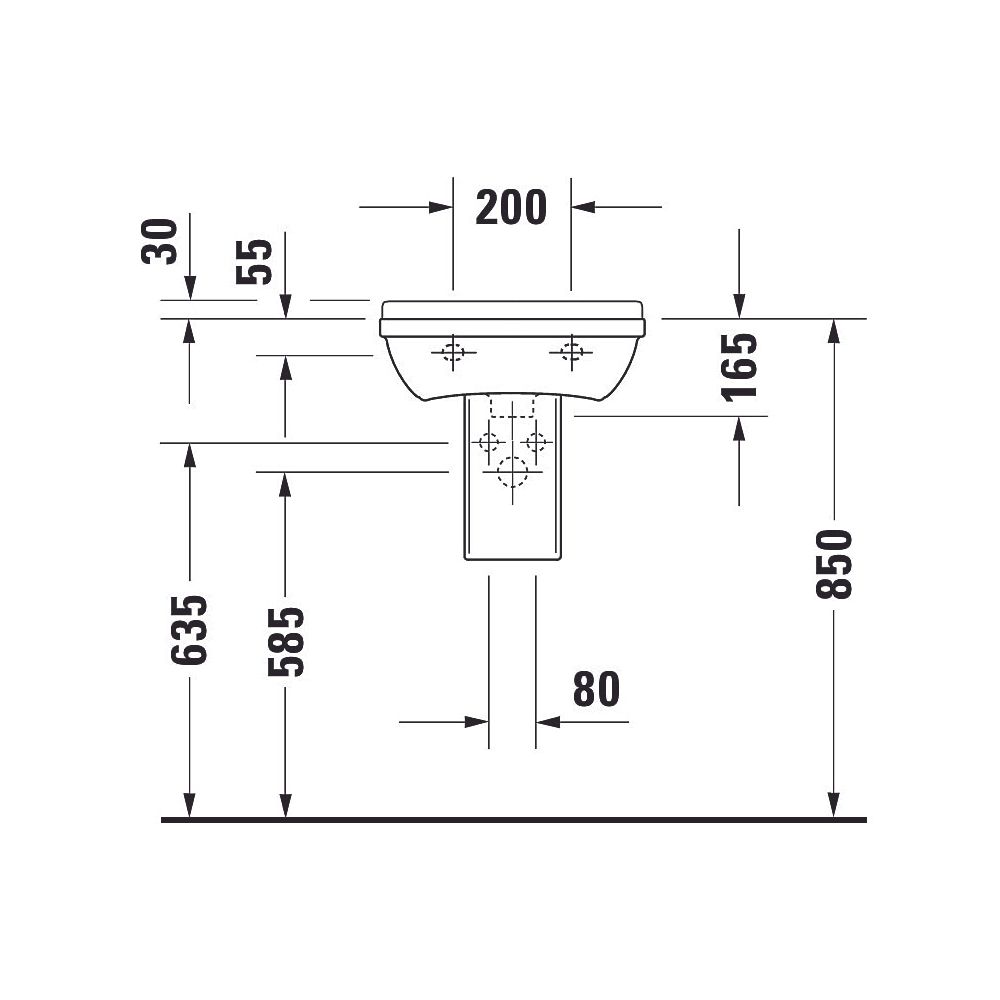 Duravit Starck 3 Handwaschbecken 320x450x155mm, Weiß Hochglanz, Rechteckig,1 Waschp... DURAVIT-0750450000 4021534223136 (Abb. 6)