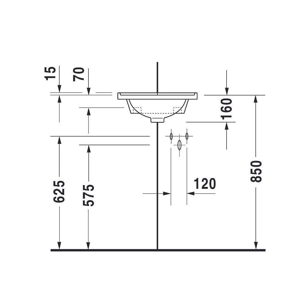 Duravit Starck 3 Eck-Handwaschbecken 380x430x160mm, Weiß Hochglanz, WonderGliss, Q... DURAVIT-07524400001 4021534223600 (Abb. 6)