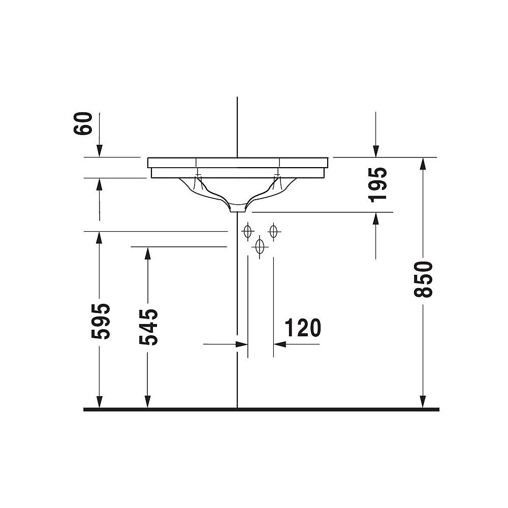 Duravit Serie 1930 Eck-Handwaschbecken 450x595x195mm, Weiß Hochglanz, Oktogonal,1 W... DURAVIT-0793420000 4021534100857 (Abb. 5)