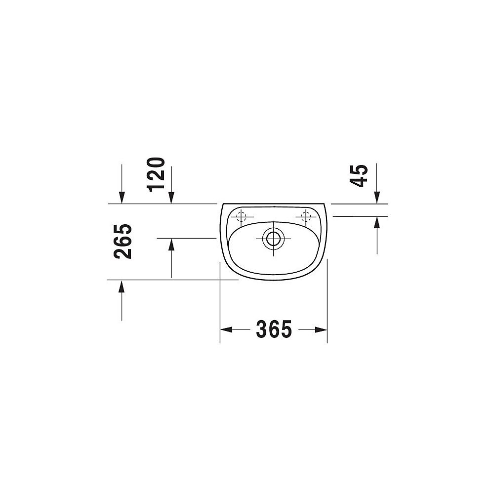 Duravit Design Classics Handwaschbecken 265x365x135mm Weiß Hochglanz, Halbrund, 1 W... DURAVIT-0797350000 4021534102196 (Abb. 5)