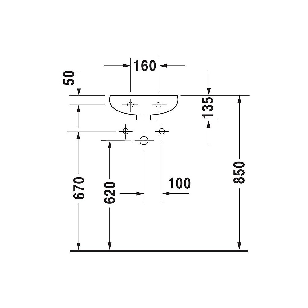 Duravit Design Classics Handwaschbecken 265x365x135mm Weiß Hochglanz, Halbrund, 1 W... DURAVIT-0797350000 4021534102196 (Abb. 6)
