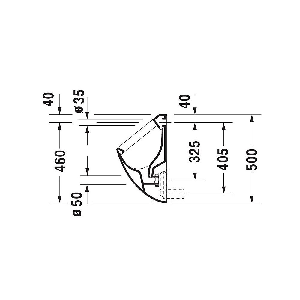 Duravit Design Classics Urinal 285x305x500mm Weiß Hochglanz geschlossen, Absauger, ... DURAVIT-0823360000 4021534278259 (Abb. 8)
