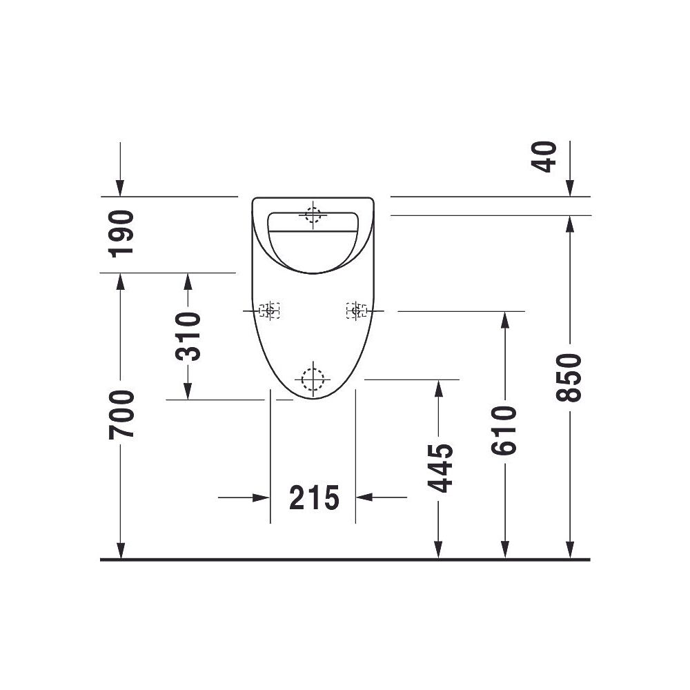 Duravit Design Classics Urinal 285x305x500mm Weiß Hochglanz geschlossen, Absauger, ... DURAVIT-0823360000 4021534278259 (Abb. 9)