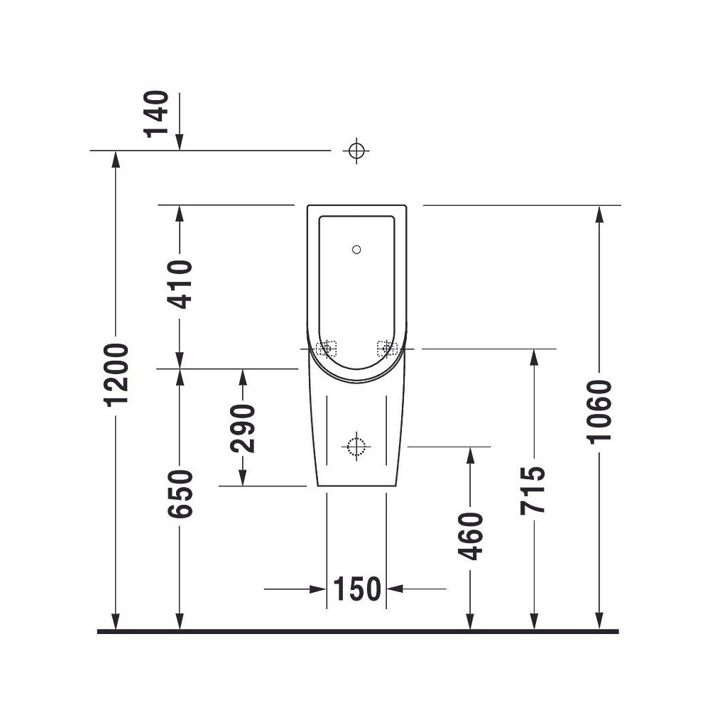 Duravit Starck 3 Urinal 300x245x700mm Weiß Hochglanz HYG Rimless, Verdrängung, verd... DURAVIT-0826252000 4053424324951 (Abb. 7)