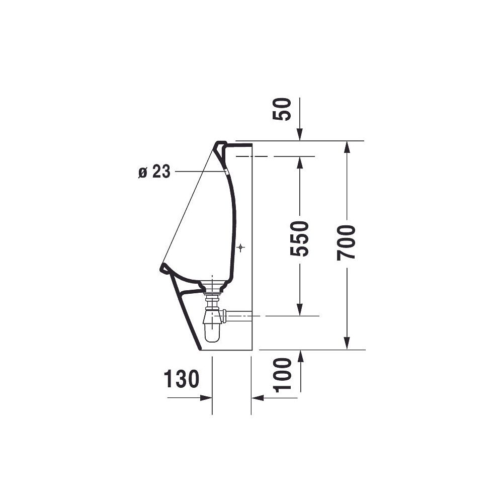 Duravit Starck 3 Urinal 300x245x700mm Weiß Hochglanz HYG Rimless, Verdrängung, Zula... DURAVIT-0827252000 4053424324913 (Abb. 8)
