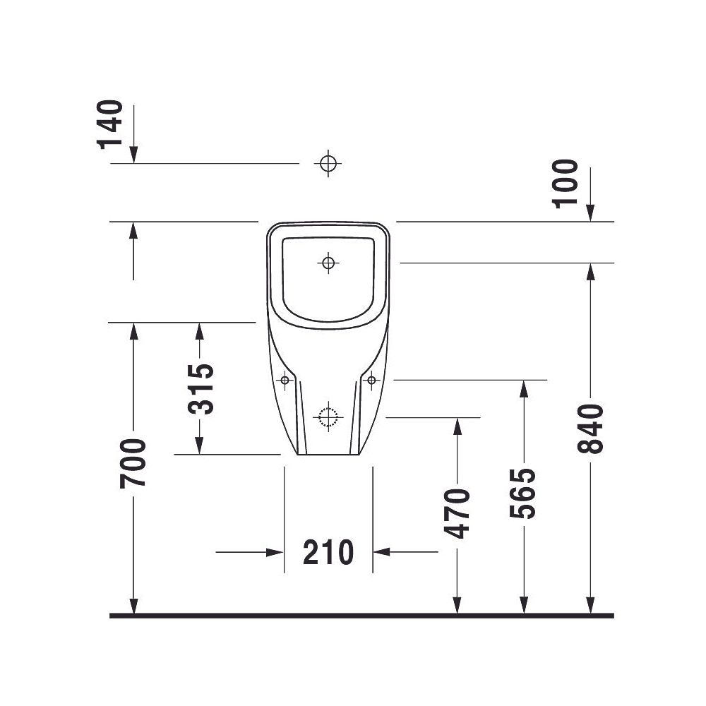 Duravit D-Code Urinal 290x305x565mm Weiß Hochglanz HYG Rimless, Verdrängung, verdec... DURAVIT-0828302000 4053424325996 (Abb. 8)