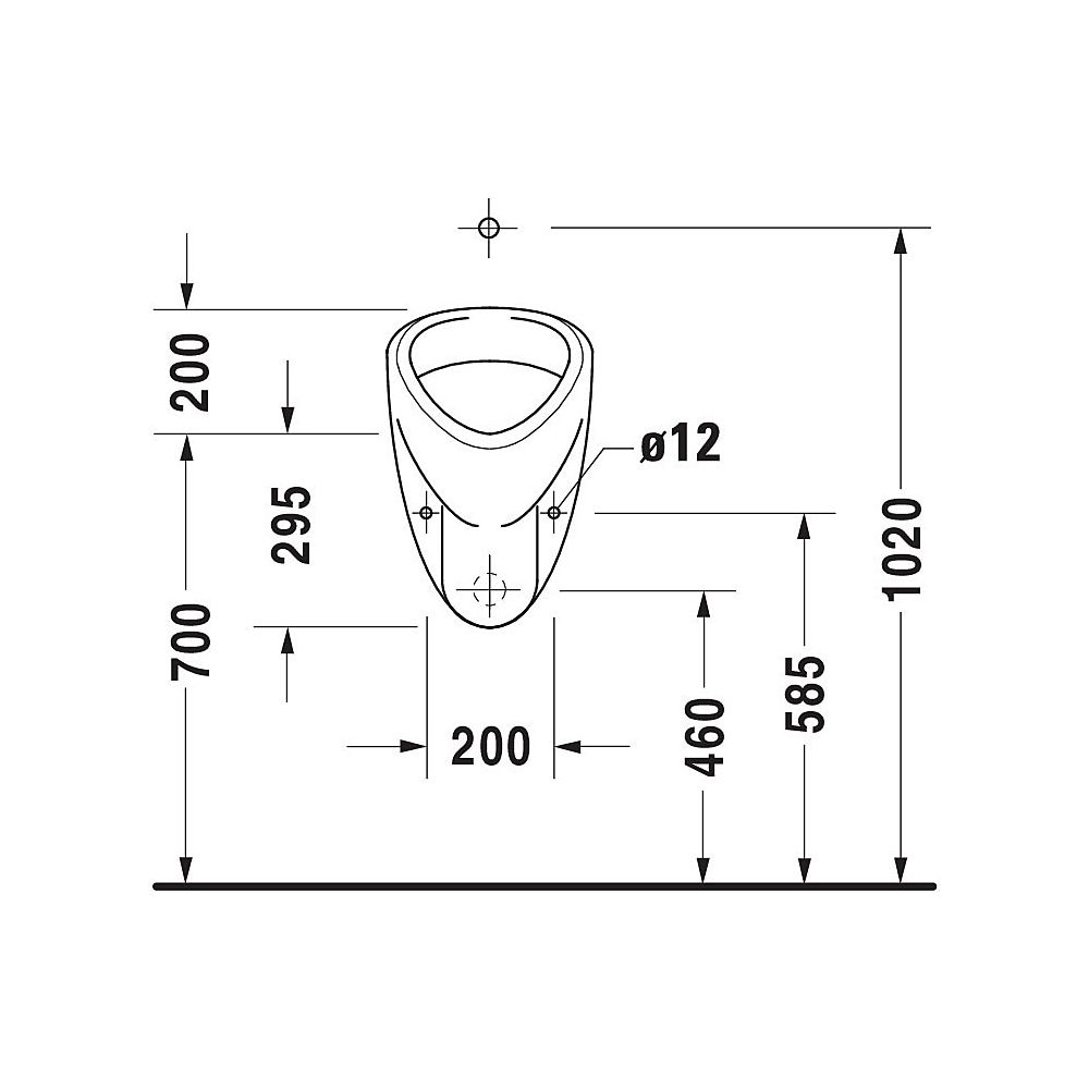 Duravit Katja Urinal 345x330x495mm Weiß Hochglanz, geschlossen, Absauger, Zulauf ob... DURAVIT-0831320000 4021534211812 (Abb. 7)