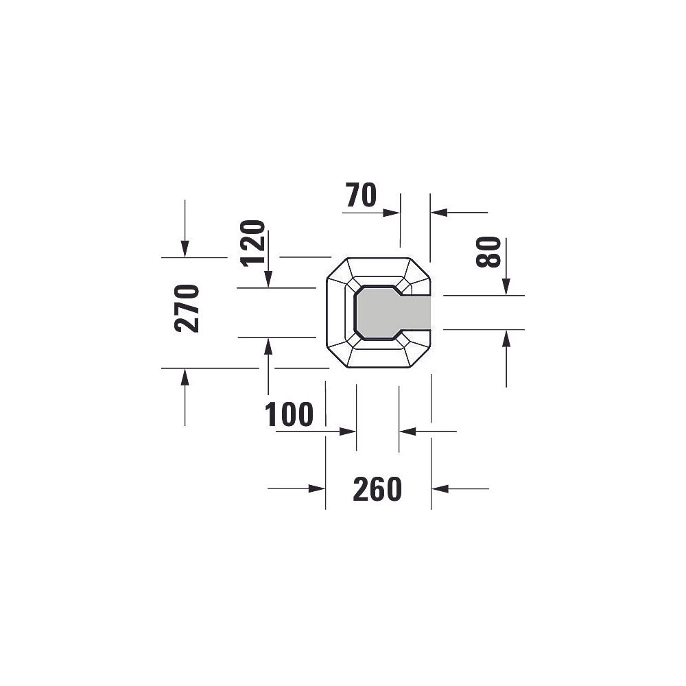 Duravit Serie 1930 Standsäule aus Keramik 260x270x675mm, Weiß Hochglanz, WonderGli... DURAVIT-08579100001 4021534195662 (Abb. 9)