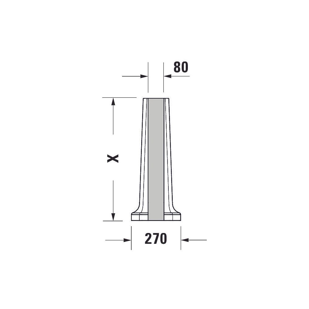 Duravit Serie 1930 Standsäule aus Keramik 260x270x675mm, Weiß Hochglanz, WonderGl... DURAVIT-08579100001 4021534195662 (Abb. 10)