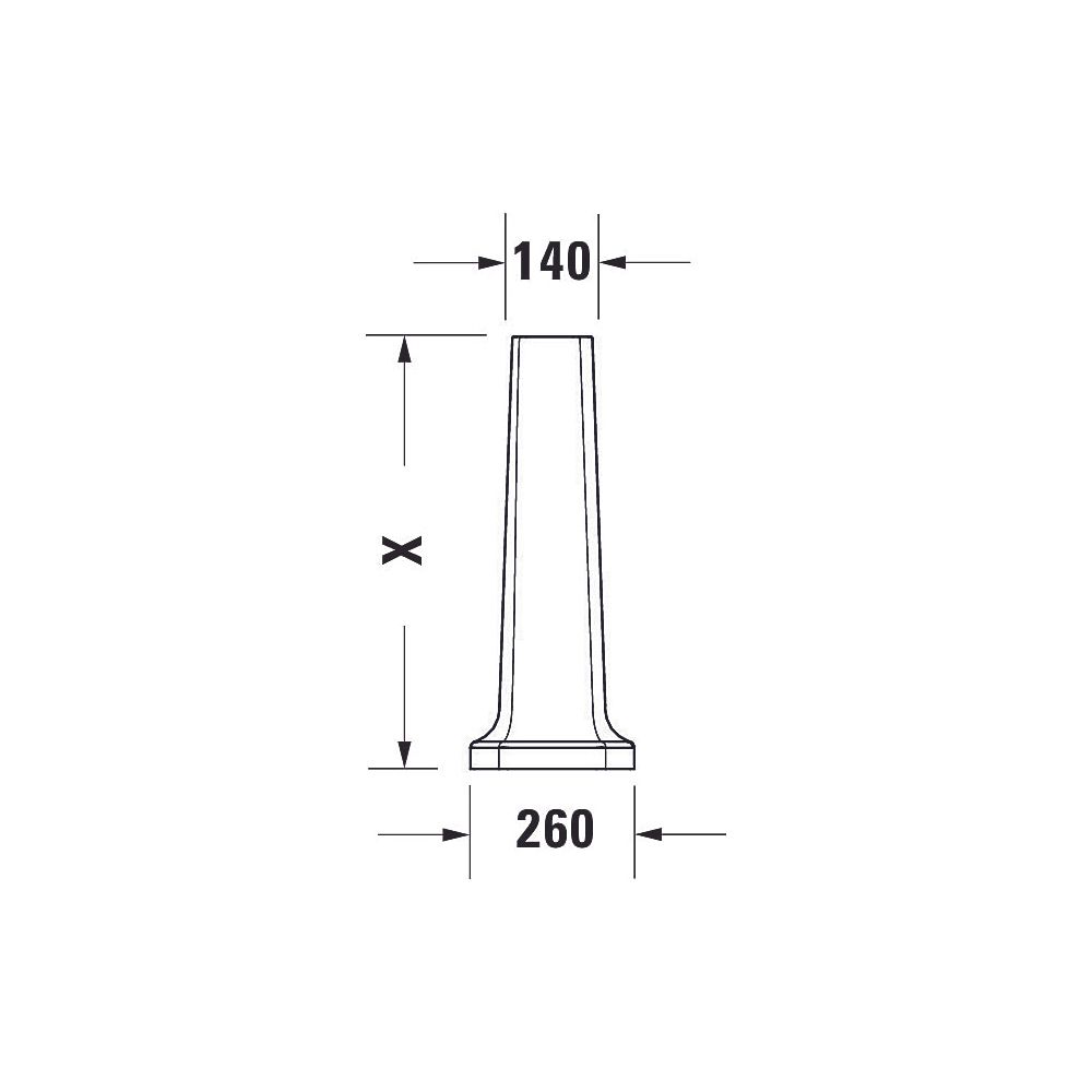 Duravit Serie 1930 Standsäule aus Keramik 260x270x675mm, Weiß Hochglanz, WonderGl... DURAVIT-08579100001 4021534195662 (Abb. 11)