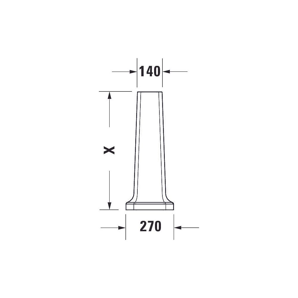 Duravit Serie 1930 Standsäule aus Keramik 260x270x675mm, Weiß Hochglanz, WonderGl... DURAVIT-08579100001 4021534195662 (Abb. 12)
