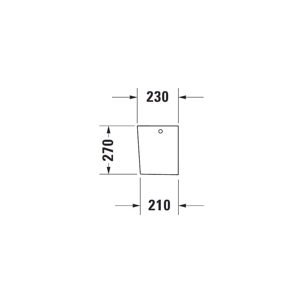 Duravit DuraStyle Halbsäule aus Keramik 230x175x270mm, Weiß Hochglanz, wandhängend,... DURAVIT-0858310000 4021534893933 (Abb. 7)