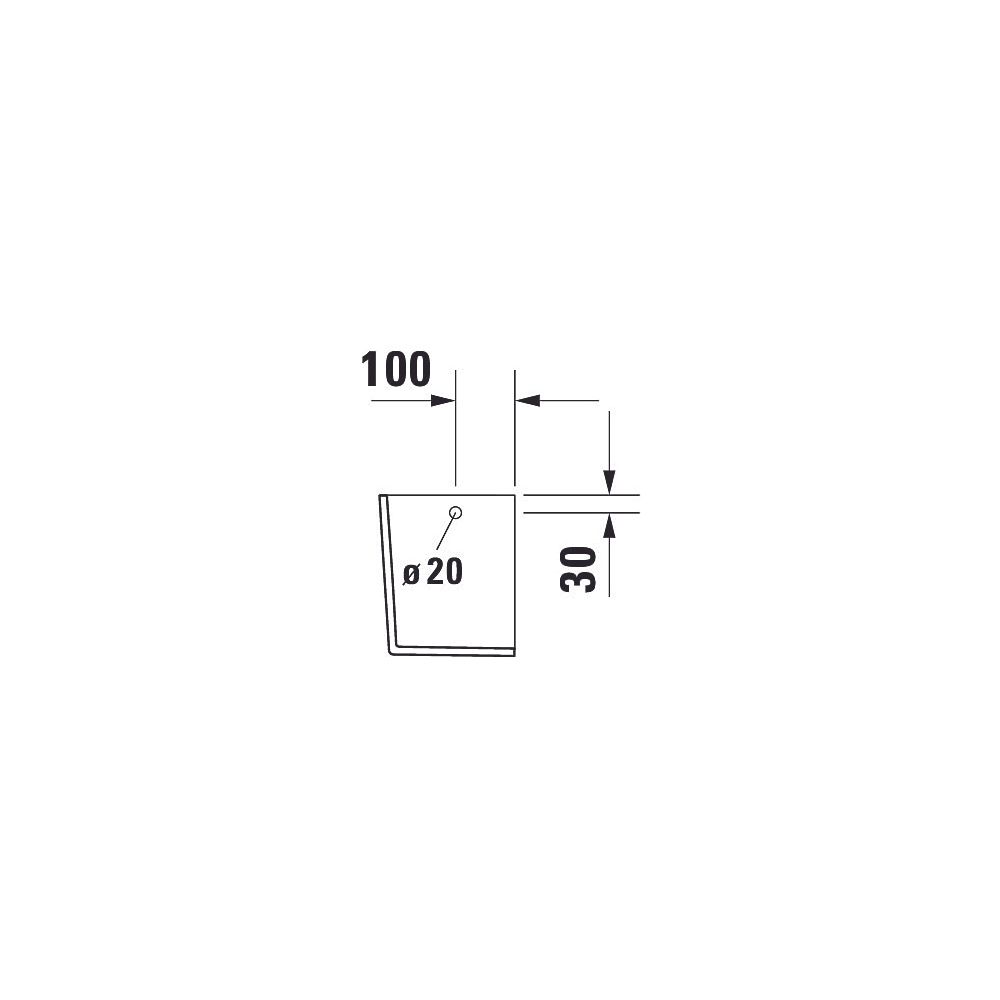 Duravit DuraStyle Halbsäule aus Keramik 230x175x270mm, Weiß Hochglanz, wandhängend,... DURAVIT-0858310000 4021534893933 (Abb. 8)