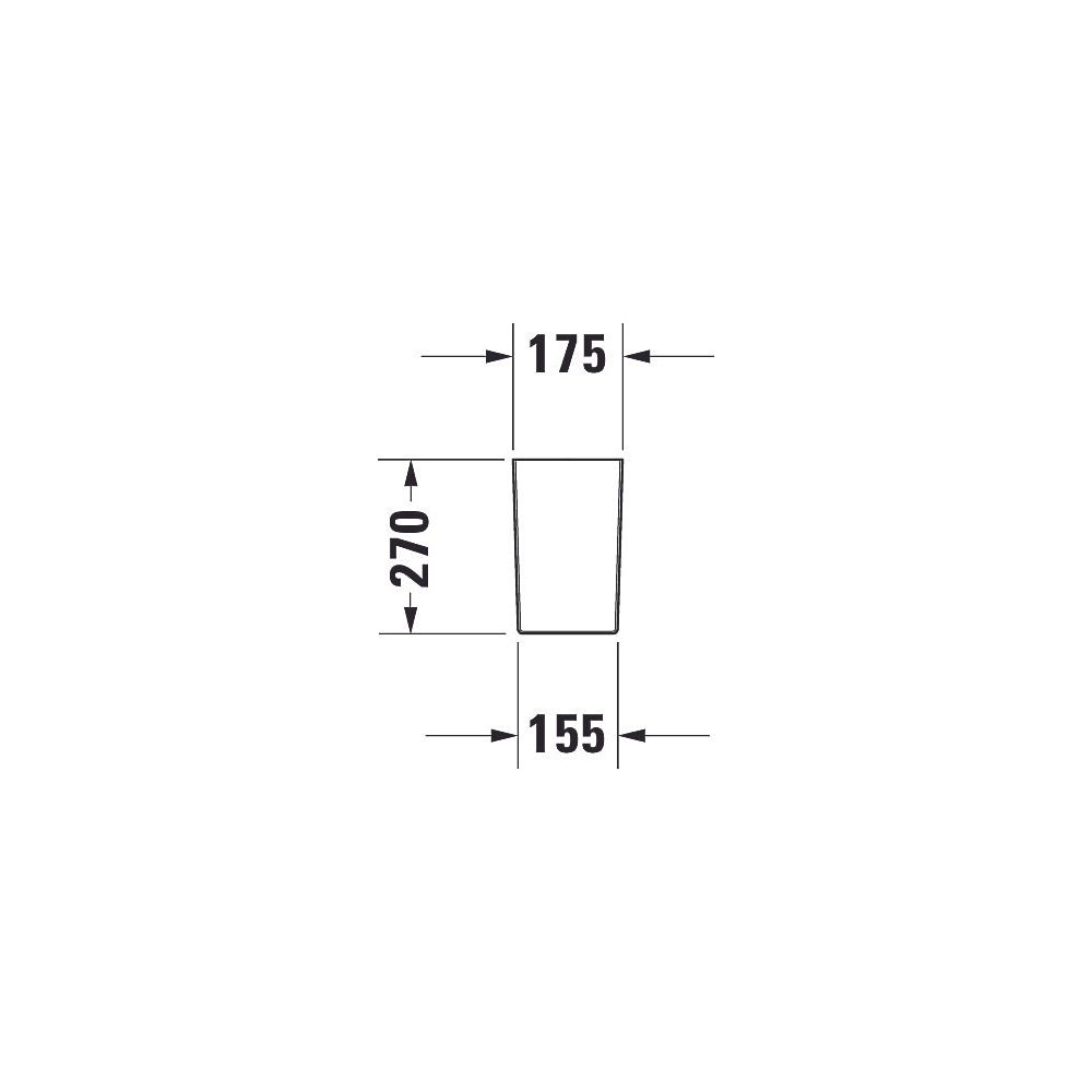 Duravit DuraStyle Halbsäule aus Keramik 230x175x270mm, Weiß Hochglanz, wandhängend,... DURAVIT-0858310000 4021534893933 (Abb. 9)