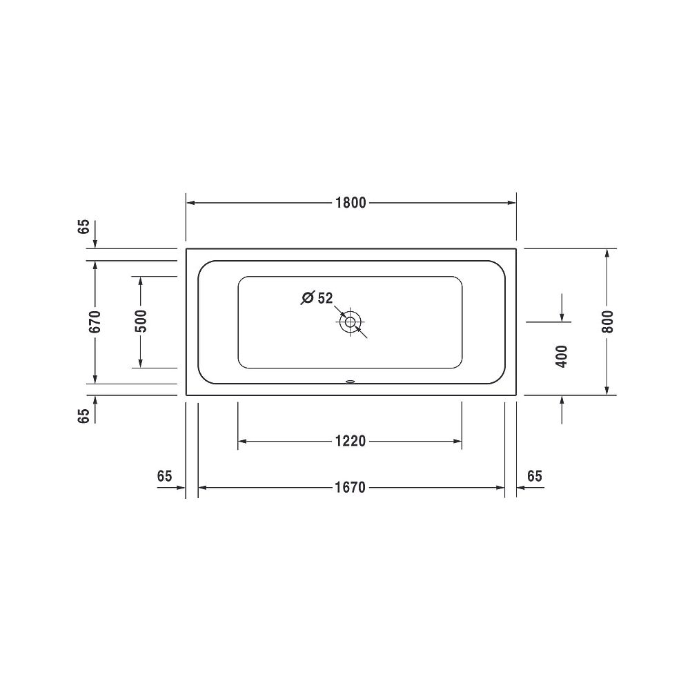 Duravit D-Code Badewanne 420x800x1800mm, 150l, Weiß glänzend, Rechteckig, Ein... DURAVIT-700101000000000 4021534386534 (Abb. 10)