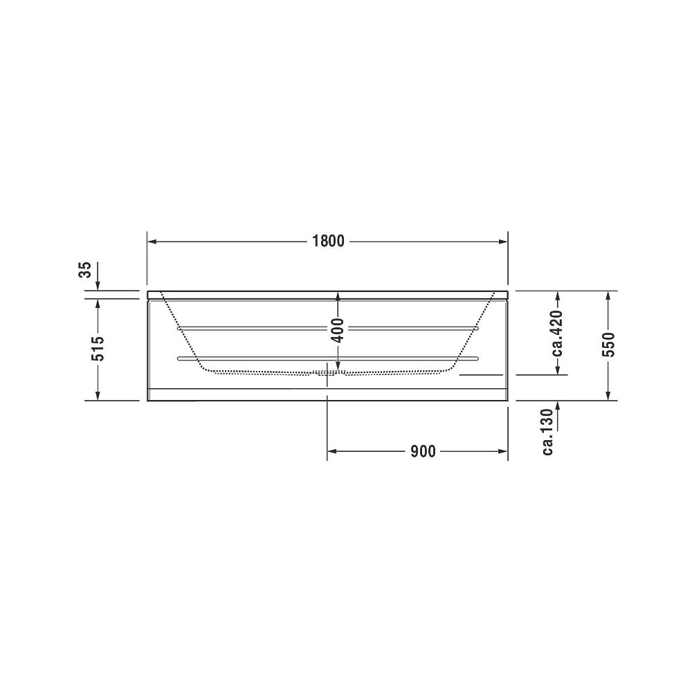 Duravit D-Code Badewanne 420x800x1800mm, 150l, Weiß glänzend, Rechteckig, Ein... DURAVIT-700101000000000 4021534386534 (Abb. 12)