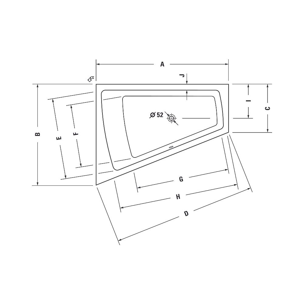 Duravit Paiova Badewanne 485x1300x1700mm, 235l, Weiß glänzend, Trapezförmig, ... DURAVIT-700214000000000 4021534586798 (Abb. 10)