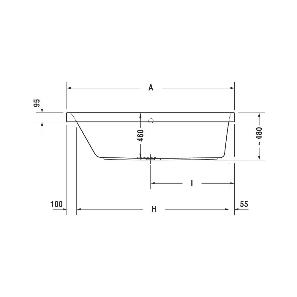 Duravit Happy D.2 Plus Badewanne 480x700x1600mm, 145l, Weiß glänzend, Rechteck... DURAVIT-700308000000000 4021534874239 (Abb. 9)