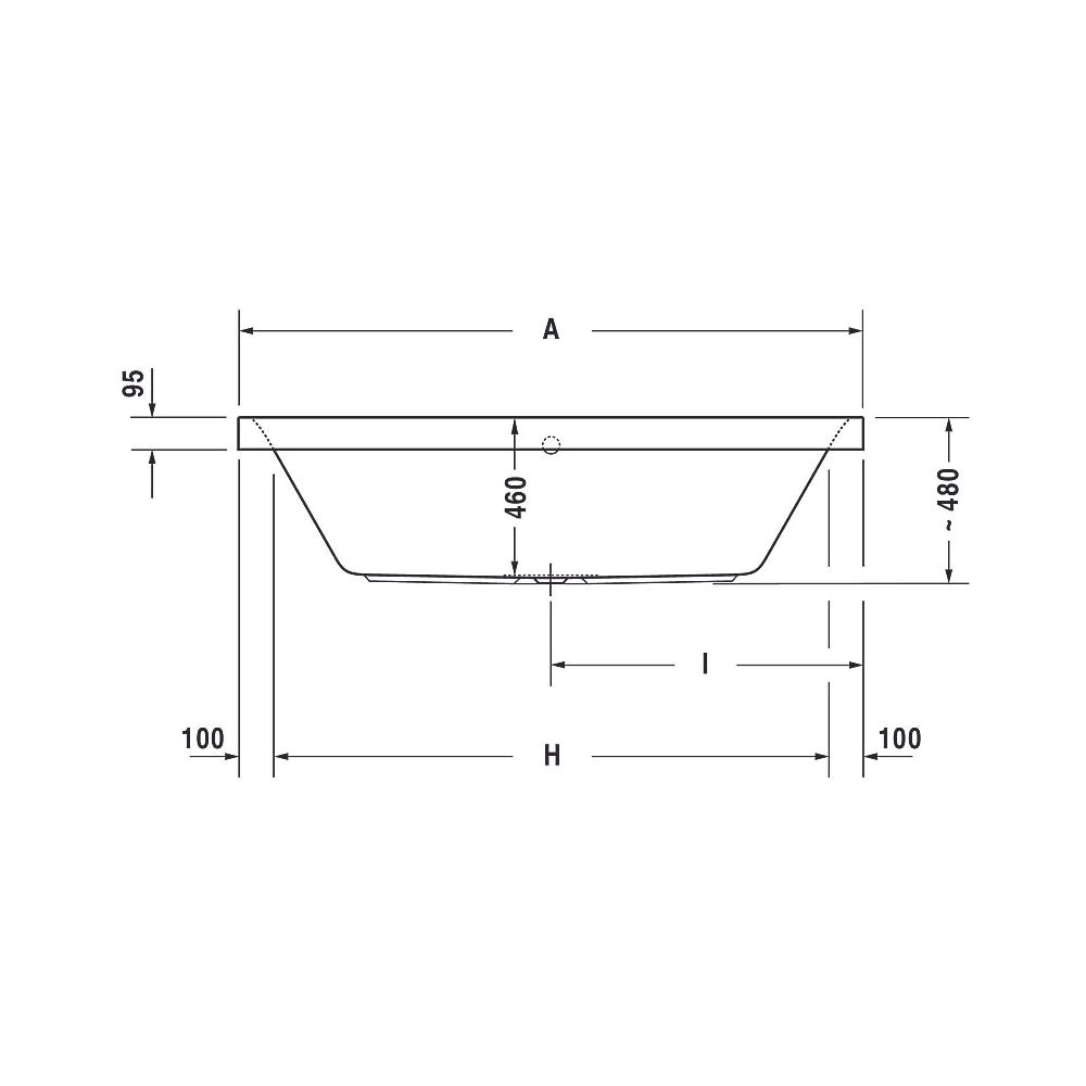 Duravit Happy D.2 Plus Badewanne 480x800x1800mm, 180l, Weiß glänzend, Rechtec... DURAVIT-700314000000000 4021534874352 (Abb. 11)