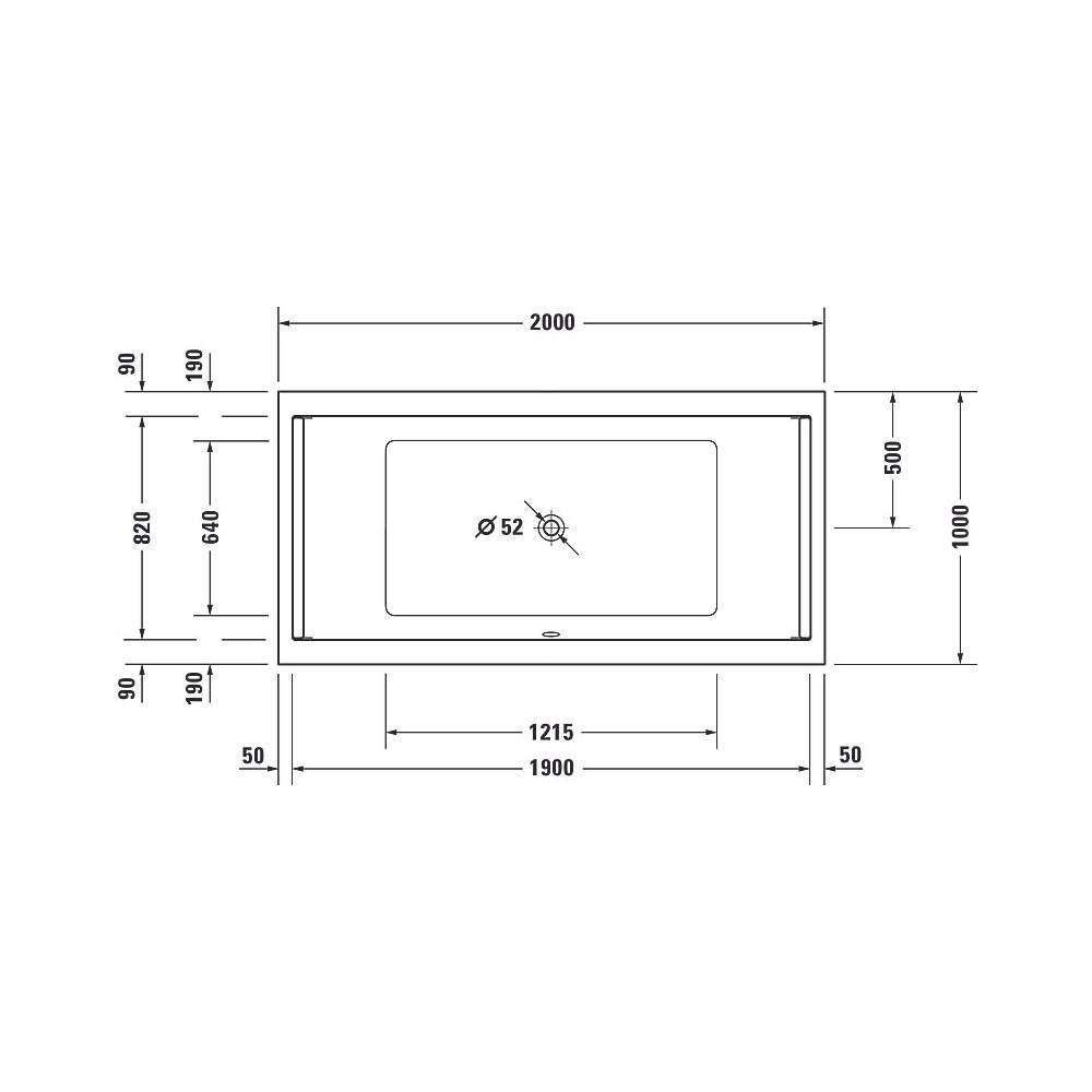 Duravit Starck Wannen Badewanne 480x1000x2000mm, 309l, Weiß glänzend, Rechteck... DURAVIT-700341000000000 4021534894749 (Abb. 5)