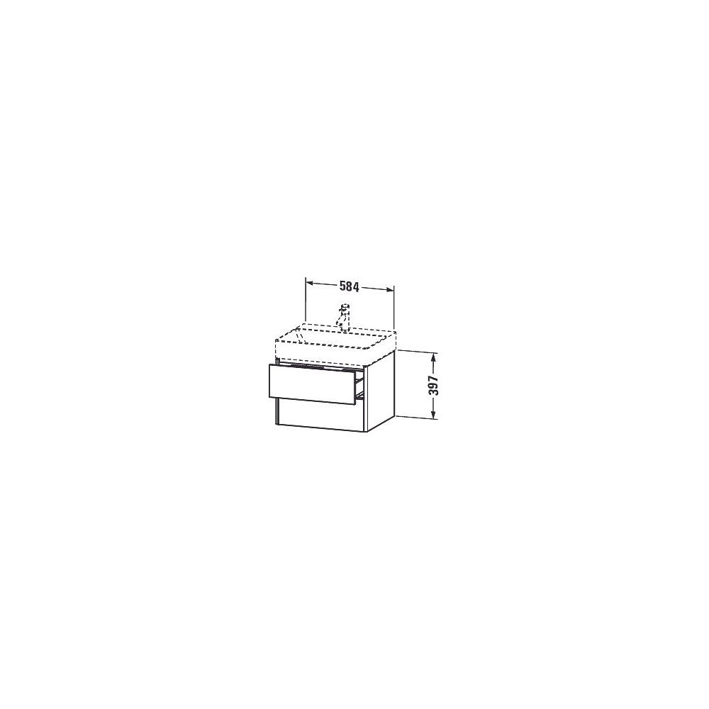Duravit XSquare Waschtischunterbau wandhäng. 460x584x397mm Taupe Matt, Grifflos, ... DURAVIT-XS416109191 4053424523705 (Abb. 13)