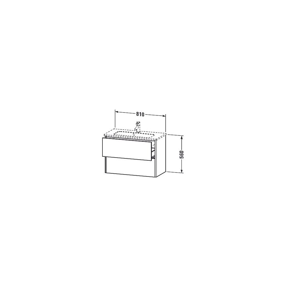 Duravit XSquare Waschtischunterbau wandhäng. 388x810x560mm Compact, Schwarz Hochgl... DURAVIT-XS416604040 4053424521138 (Abb. 3)