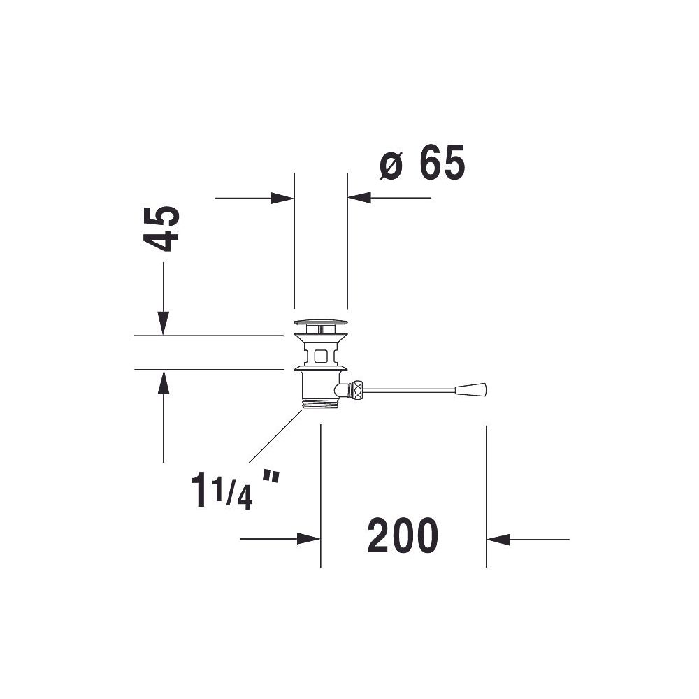 Duravit Kniehebelventil, Betätigung waagerecht, Chrom... DURAVIT-0050311000 4021534154751 (Abb. 3)