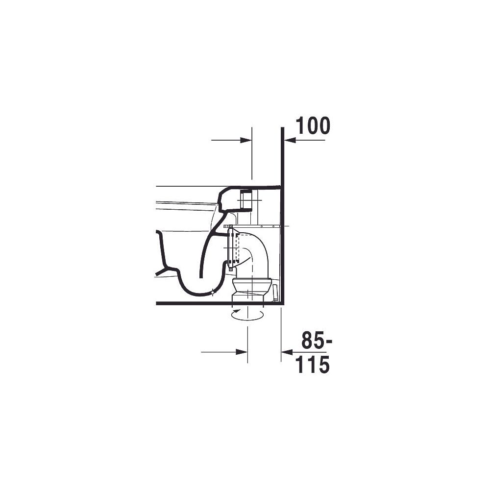 Duravit ME by Starck Stand WC 600x370x400mm, Weiß Hochglanz, WonderGliss, Back to... DURAVIT-21690900001 4021534966842 (Abb. 28)