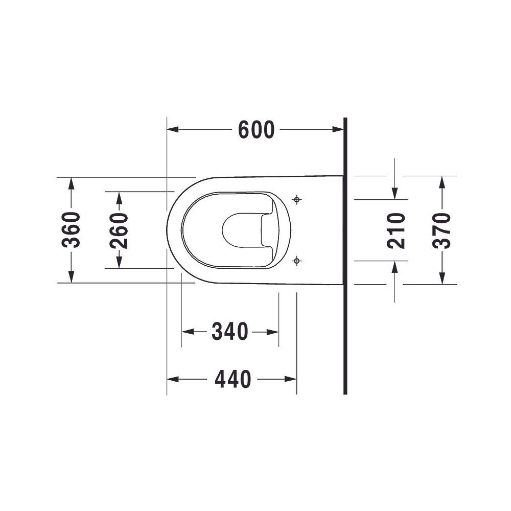 Duravit ME by Starck Stand WC 600x370x400mm, Weiß Hochglanz, WonderGliss, Back to... DURAVIT-21690900001 4021534966842 (Abb. 30)