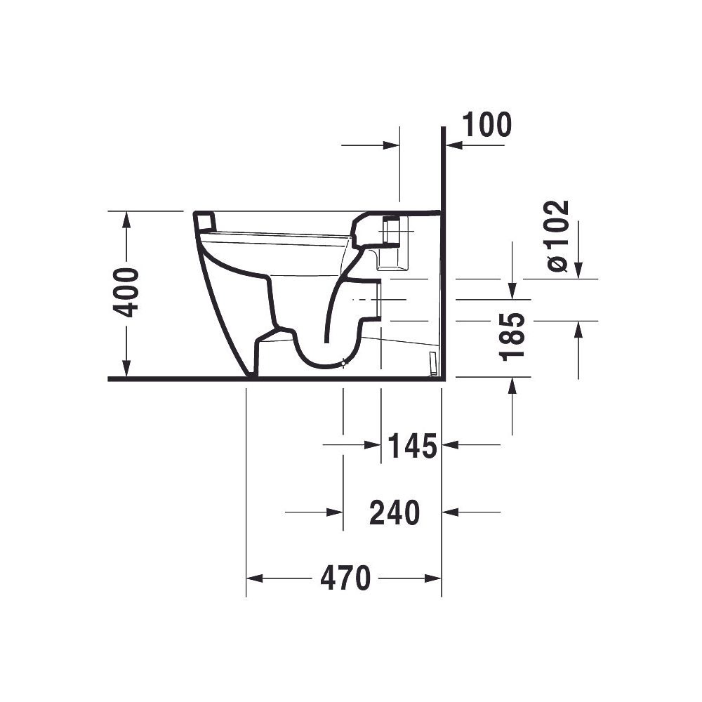 Duravit ME by Starck Stand WC 600x370x400mm, Weiß Hochglanz, WonderGliss, Back to... DURAVIT-21690900001 4021534966842 (Abb. 31)