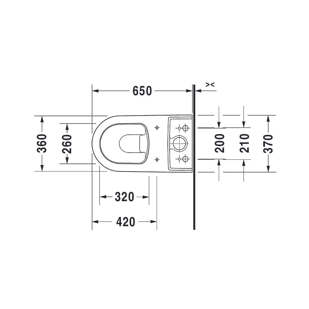Duravit ME by Starck Stand WC für Kombination 650x370x415mm, Weiß Hochglanz, 4,5l,... DURAVIT-2170090000 4021534966477 (Abb. 35)