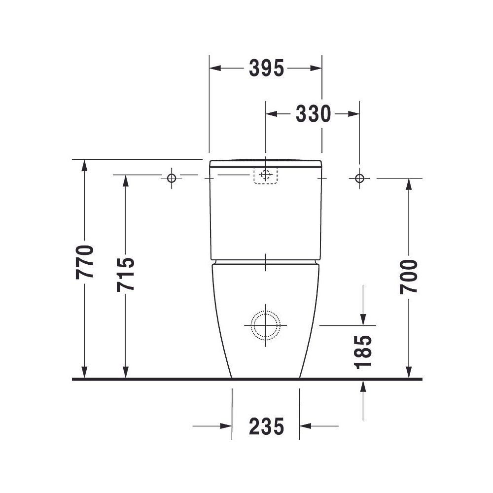 Duravit ME by Starck Stand WC für Kombination 650x370x415mm, Weiß Hochglanz, 4,5l,... DURAVIT-2170090000 4021534966477 (Abb. 37)