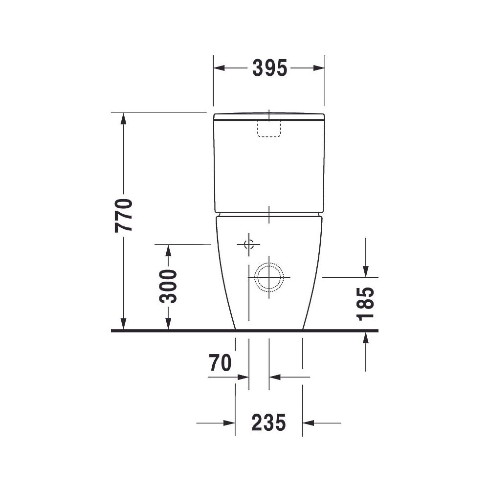 Duravit ME by Starck Stand WC für Kombination 650x370x415mm, Weiß Hochglanz, 4,5l,... DURAVIT-2170090000 4021534966477 (Abb. 38)
