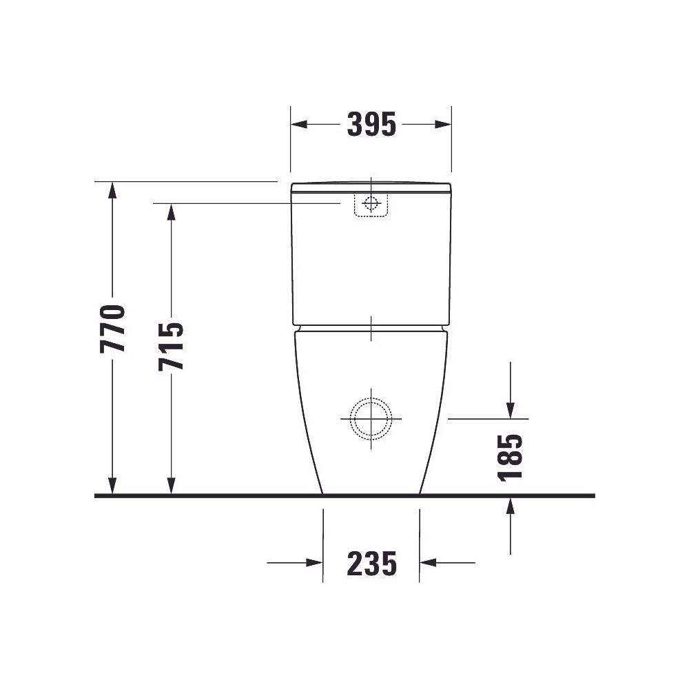 Duravit ME by Starck Stand WC für Kombination 650x370x415mm, Weiß Hochglanz, 4,5l,... DURAVIT-2170090000 4021534966477 (Abb. 39)
