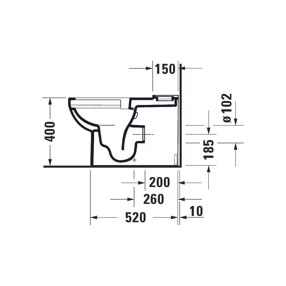 Duravit No.1 Stand WC für Kombination 650x365x420mm, Weiß Hochglanz, HygieneGlaze,... DURAVIT-2182092000 4053424507804 (Abb. 20)